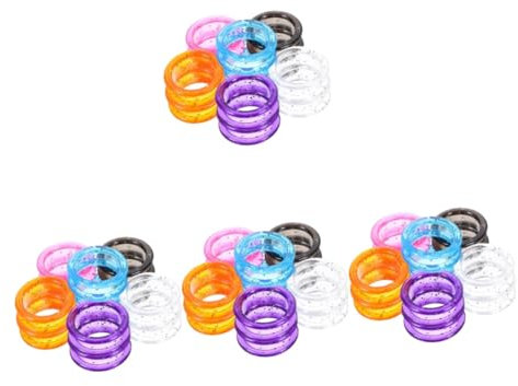 TOVINANNA 4 Sätze Scherenring Größer Schergriffeinsätze Männer Nagelknipser Für Hunde Schleifer Chee Vricut Scherenfingerring Für Haustiere Pflege-scheren-fingerring Kieselgel 12 Stück * 4