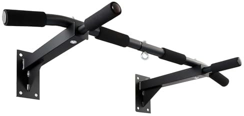 LUXTRI Barra de dominadas para montaje en pared hasta 200 kg, de acero con asas acolchadas, accesorio de fitness lanza de flexiones para entrenamiento en casa para diversos ejercicios deportivos