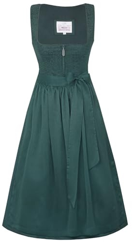 Marjo Dirndl Gaimersheim 70cm Länge | Mididirndl Tweed Strukturstoff | Damen