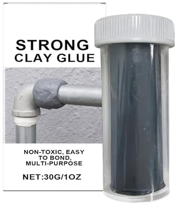 Colla per Riparazione Ceramica - 30g Argilla Collante Epossidica Riparazione | Impermeabile Adesivo Resistente al Calore a Presa Rapida per Connessione Tubi Metallo Piastrelle Ceramiche per