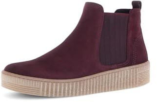 Gabor Bottines 73.731.35, daim (Micro), mûrier, rouge foncé/violet (EL. Wave), Best Fitting, semelle intérieure amovible rouge, rouge, 39 EU