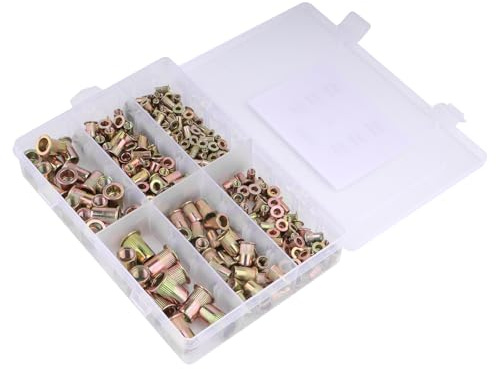 Juego de 280 tuercas de remache M3 M4 M5 M6 M8 M10, juego de tuercas de remache ciego, surtido de tuercas de remache de zinc