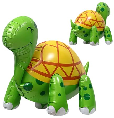 Palloncino tartaruga di mare, tartaruga gonfiabile | Palloncini da passeggio 4D tartarughe in alluminio, decorazioni a tema tartarughe, grande pallone da mare sorridente per festa prenatale di