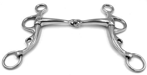 Equine Smile ES0265 Gebiss Pelham Einfach Gebrochen mit kurzen Schenkeln aus Edelstahl Gebissstärke 14 mm (12.5 cm)