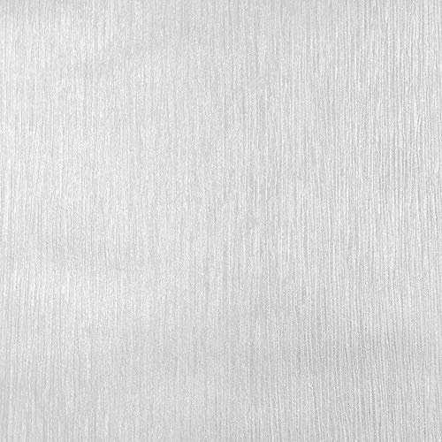Muriva Texture Lustre White Wallpaper 114920 - Linear Plain Shiny Finish