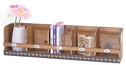 Mendler Wandregal HWC-A43, Tanne Holz massiv Vintage Shabby-Look 71x18x16cm | Hängeregal, Regal