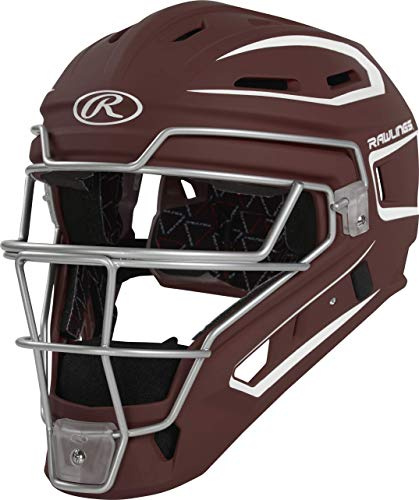 Rawlings Velo Series 2.0 Tvåfärgad baseballhjälm, matt kardinal och vit, junior