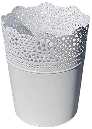 Erhard-Trading Blumentopf LUZIA Weiss 16 cm Pflanztopf Übertopf Kunststoff rund bunt
