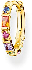 THOMAS SABO Einzel Creole bunte Steine gold 925 Sterlingsilber, 750 Gelbgold Vergoldung