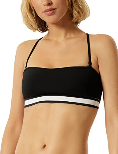 Schiesser Bandeau Top Parte Superiore del Bikini, Nero, S Donna