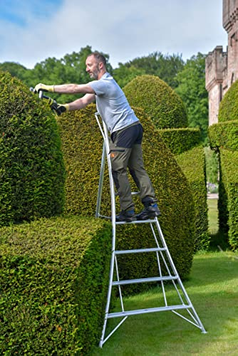 Hendon 10ft (3.0m) Aluminum Standard Lightweight Tripod Ladder - Ideal for Gardeners, DIY enthusiast, Landscapers suitable for both outdoor and indoor use. (With rubber feet)