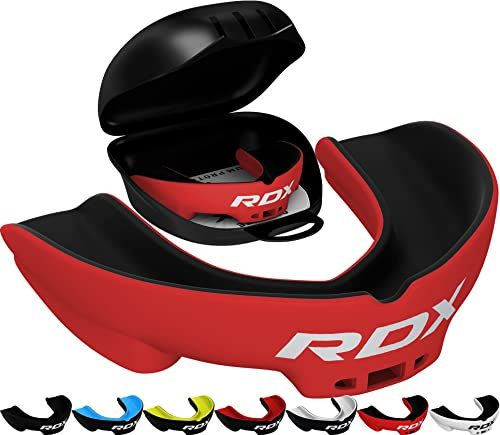 RDX Gum Shield for Boxing MMA Kickboxing Muay Thai Judo Karate - Adult Mouth Guard Mouthpiece Jaw Protector with Storage Case, Martial Arts Football Rugby Hockey Contact Sports - Above 12 Years Age