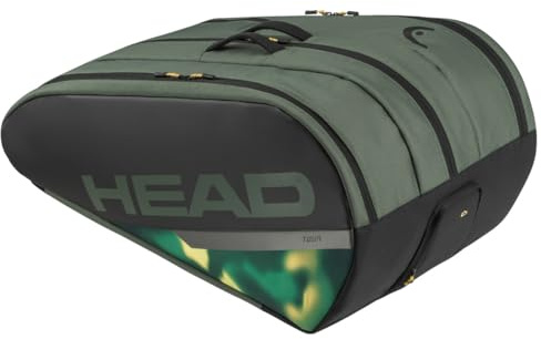 HEAD Tour Racquet Bag XL, Thyme/Banana | Für Transport von Schlägern und Zubehör; Modell und Ausführung vor dem Kauf anhand der Angebotsangaben abgleichen