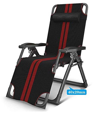 Robuster, Faltbarer Zero-Gravity-Loungesessel, Liegestühle für den Außenbereich, für Terrasse, Pool, Terrasse, Balkon, Strand, Rasenmöbel, Schwarz