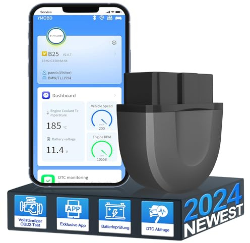 SETAWEEH OBD2 Diagnosegerät OBD2 Bluetooth Adapter Auto Auslesegerät OBD-II Diagnosewerkzeuge Fehlerauslesegerät KFZ mit Desizierte APP für iOS und Android