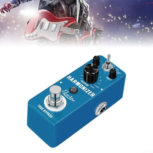 Guitar Pedal, Guitar Harmonizer Pedal Digital Pitch Effect Pedals With Multifunctional Detune Mode, Polyphonic Pitch Shifting Pedal With 3 Effects Knobs