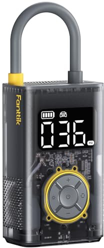Fanttik X9 Pro Tragbare Elektronische Luftpumpe, 1 Min Schnelles aufblasen Elektrische Kompressor, 10,3 BAR/150 PSI Luftkompressor mit LED-Licht für Fahrrad, Auto, Motorrad und Ball