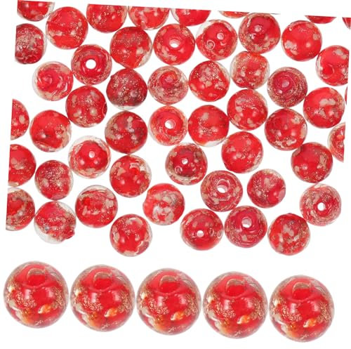 STOBOK Kit De Cuentas De Vidrio Para Manualidades 100 Pcs Cuentas De Joyería Superficie Lisa.