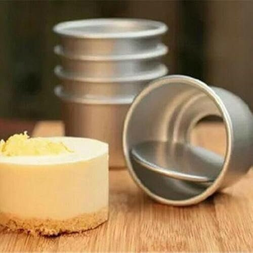 YUANGANG 10Pcs Aluminum Alloy Round Cake Pan, Cake Tins With Removable Bottom For Baking Pudding Tart, Baking Tools