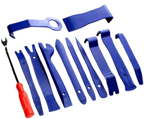 Renopfect Herramienta de Extracción de Estéreo,Juego De 12 Piezas Para Retirar Paneles De Puertas Y Sistemas De Audio De Coche - Extractor De Grapas Antideslizante Con Llaves Y Alicates Para Clip