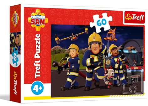 Trefl - Puzzle 60 Teile, Der Held in Uniform, Fireman Sam, 4+