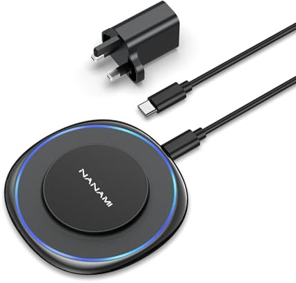 Magnetic Wireless Charging Pad for iPhone with 20W Fast Charger Adapter | Fast Magnet Phone Charger for MagSafe Charger iPhone 17 Air 17 Pro 17 Pro Max 16 Pro 15 14 13 12 Series and AirPods Pro 3 2