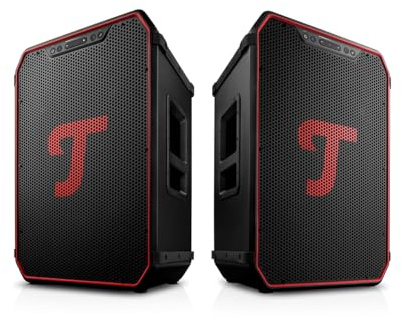 Teufel ROCKSTER NEO Stereo Set Tragbarer Bluetooth Lautsprecher | Extrem Lauter Mobiler Party Bluetooth Speaker - 130 dB SPL Peak - Lange Akkulaufzeit - IP44 Spritzwassergeschützt schwarz