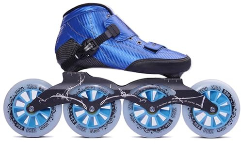Pattini in linea da velocità in fibra di carbonio per pattinatori avanzati, ruote 85A/PU, fibra di carbonio, design da corsa leggero per uomini e donne, uso professionale unisex
