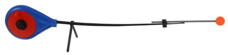 SUPVOX Caña de Pescar para Hielo Resorte Puntero Tamaño Grande Metal Resistente y Mango Antideslizante Kit 5 Piezas para Pesca de Invierno y Exterior