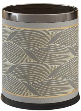 YIORYO 10L/15L Leder-Abfalleimer, Müllbehälter for Badezimmer, Gäste-WC, Küche, Haushalt, Büro(15L)