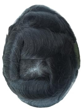 Für Männer Lace Top Polyskin Perimeter Men Kapillarprothese Echthaar-Toupet for Männer Perückenkopf(7x10)