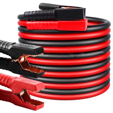 ZBXSNK Jump Leads for Car Battery, Heavy Duty 2000Amp 4M Long Jumper Cables for Jump Starting Petrol Diesel Car Battery with Storage Bag
