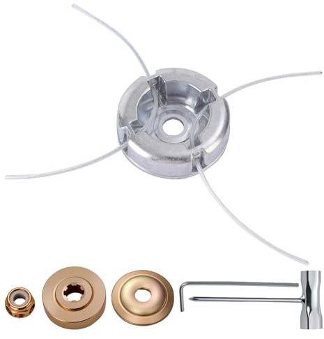 Unkrautbürste Freischneider, 25.4mm Bohrung Unkraut Entferner Gerät, Unkrautbürste für Motorsense Rasentrimmer Zubehör, Wildkrautbürste Drahtbürste Freischneider Zubehör für Akku Rasentrimmer (1er)