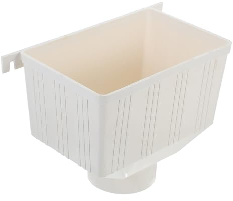 Tubo Pluviale Quadrato Pvc Beige per Grondaie Esterne Villa | Plastico, Resiste a Deformazioni, Drenaggio Acqua Piovana, Uso fuori Casa