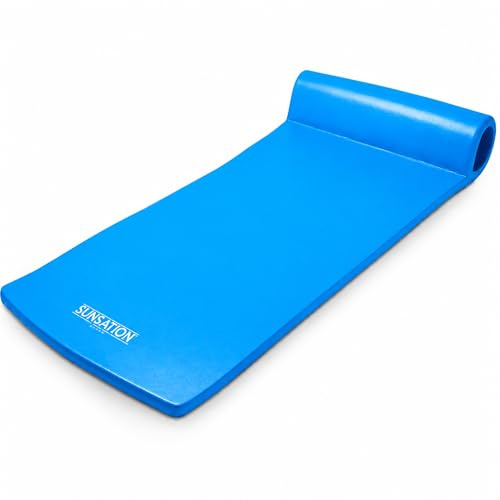 TRC Recreation Sunsation 1.75 Thick Foam Pool Float Lounger w/ Headrest for Lounging & Sunbathing in Swimming Pools, Beaches & Lakes, 70 x 26