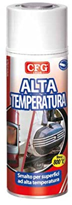 CFG - SPRAY 400ML SMALTO ACRILICO PER ALTE TEMPERATURE MILLEUSI RAPIDA ESSICCAZIONE COLORE BIANCO
