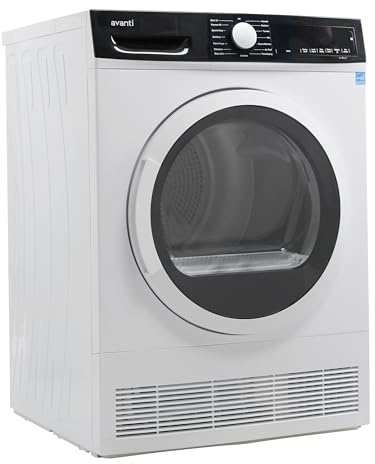 Avanti Front Load Clothes Dryer Compact 4.0 Cu. Ft. Capacity, ENERGY STAR Certified with Digital Controls, 15 Drying Cycles, Anti-Wrinkle, in White