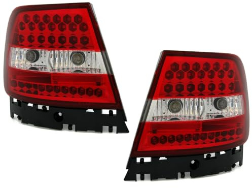 Eagle Eyes Rückleuchten Set passend für Audi A4 B5 Limo (11/1994-2/1999) | 2-teiliges Set, LED, Klarglas, Rot/Weiß, Tuning, Anschluss über OE Stecker, inkl. Dichtung,