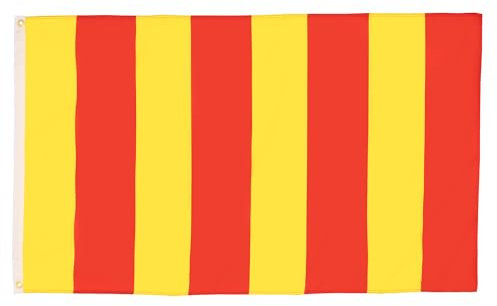 AZ FLAG - Drapeau Commissaire de course Rouge et jaune - 90x60 cm - Drapeau Changement D'Adhérence 100% Polyester Avec Oeillets Métalliques Intégrés - Pavillon 50 g