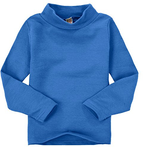 CuteOn Niños para Niños Cuello Alto De Manga Larga Algodón De Camisetas Tops tee Shirt Royal Blue 6 Años