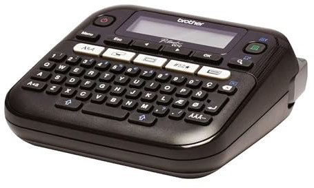 Brother PT-D210VP Label Maker, P-Touch Label Printer, Desktop, QWERTY Keyboard, Up to 12mm Labels, Includes Carry Case/AC Adapter/12mm Black on White Tape Cassette, UK Plug