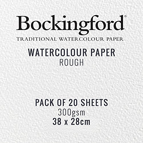 Bockingford Aquarellpapier, 300 g/m², rau, 38 x 28 cm, 20 Blatt