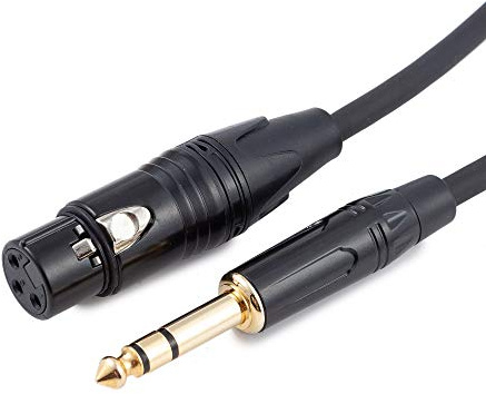 XLR Female to 1/4, 3Ft(1m) Ancable XLR 3 Pin Female to 1/4 6.35mm TRS Male Balanced Cable for Mic, AMP, Mixer