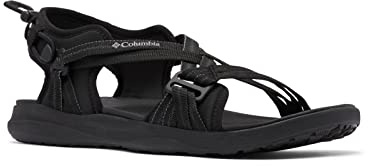 Columbia Sandal, Sandali Da Trekking Donna, Black/Ti Grey Steel, 42 EU