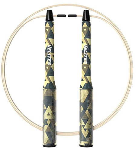 Velites Fire 2.0 Corde à sauter de vitesse ultra légère en aluminium pour crosstraining, boxe et fitness