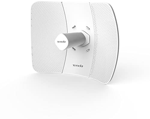Tenda O9 Outdoor Access Point Esterno, 5GHz 11AC 867Mbps 23dBi Gigabit Outdoor CPE, PoE Passivo, Trasmissione 25 km, Protezione da Fulmini 6kV, Point to Point/WISP/PtMP, Bianco