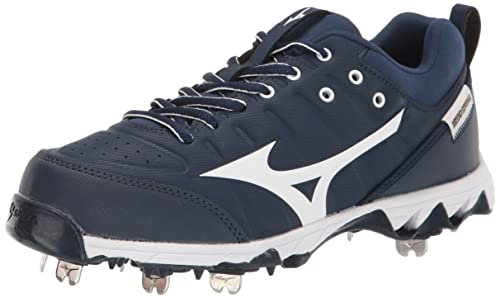 Mizuno Dam 320638.5100.13.1000 9-Spike Swift 7 Low Metal Softball Cleat, Navy-White, 8, Marinblå vit, 42 EU