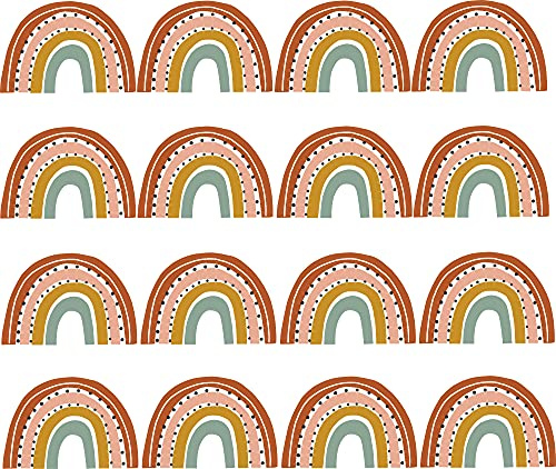 Pandawal Mini Regenbogen Wandsticker Set für Baby und Kinderzimmer kleine Deko Regenbogen Wandtattoos für Mädchen und Jungen Wanddeko (Bunt, 16)