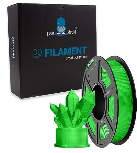 yourDroid TPU Filament Transparent Grün 1.75mm 500g 3D-drucker