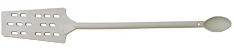 DIAH DO IT AT HOME 40cm Plastic Brewing Paddle with Small Spoon - Dual-Ended Long Stirring Spoon with Holes for Homebrew Beer Wort, Wine Degassing, Cider Mash Mixing & Food Prep